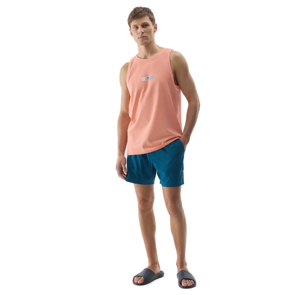 Pánske tielko 4F TSHIRT-WSS24TTSHM1291-70S-ORANGE · záber 3