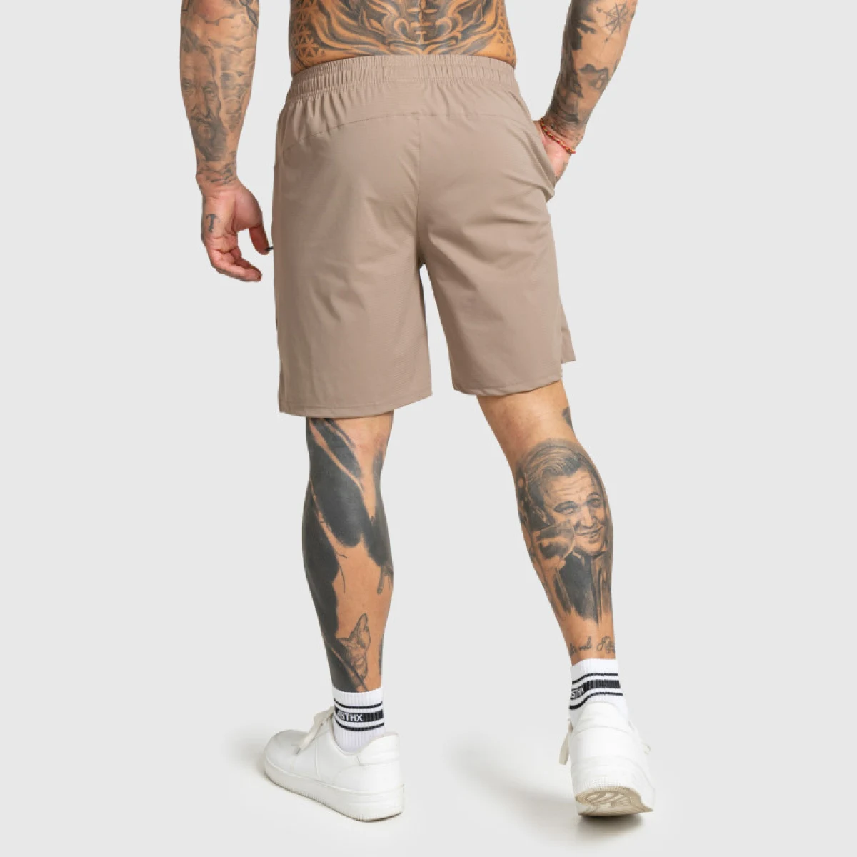 Pánské sportovní šortky Iron Aesthetics Aero, hnědé · záber 4