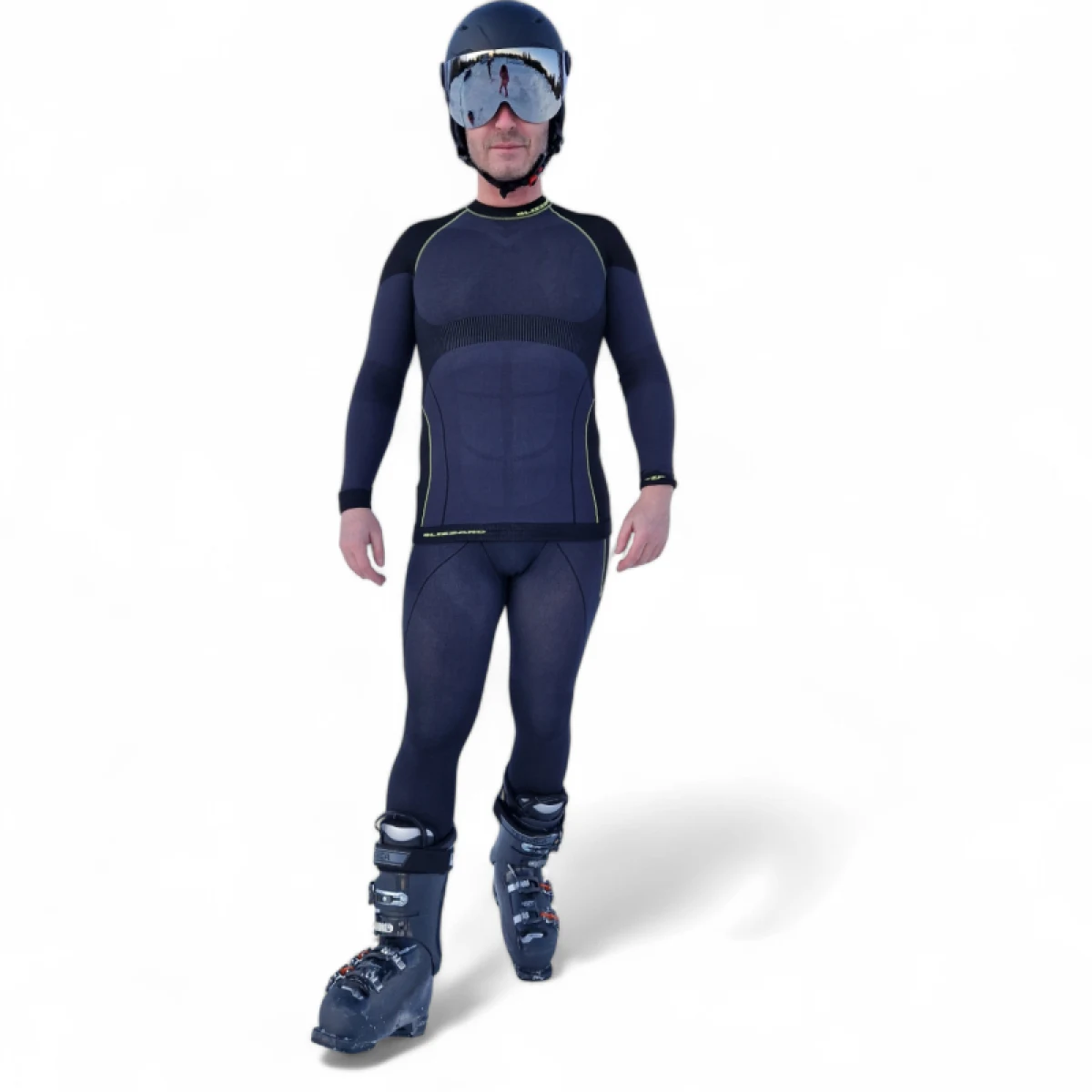 Pánské termo kalhoty BLIZZARD Mens long pants, anthracite neon yellow · záber 3