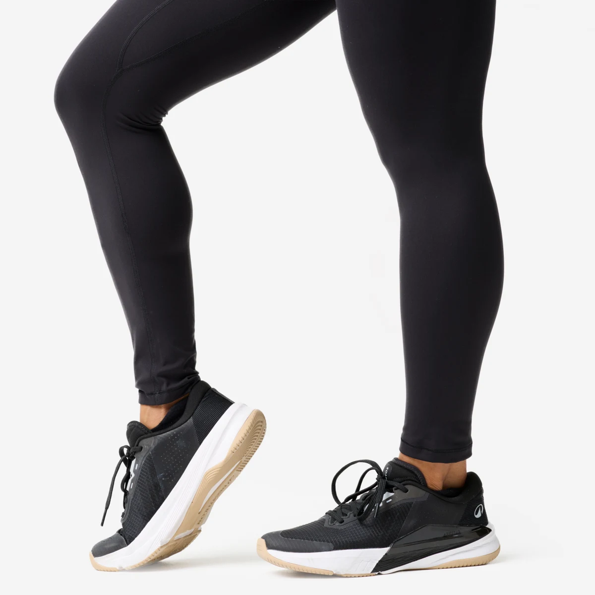 DOMYOS Dámske fitness legíny odolné voči oderu čierne M - W30 L31 · záber 2