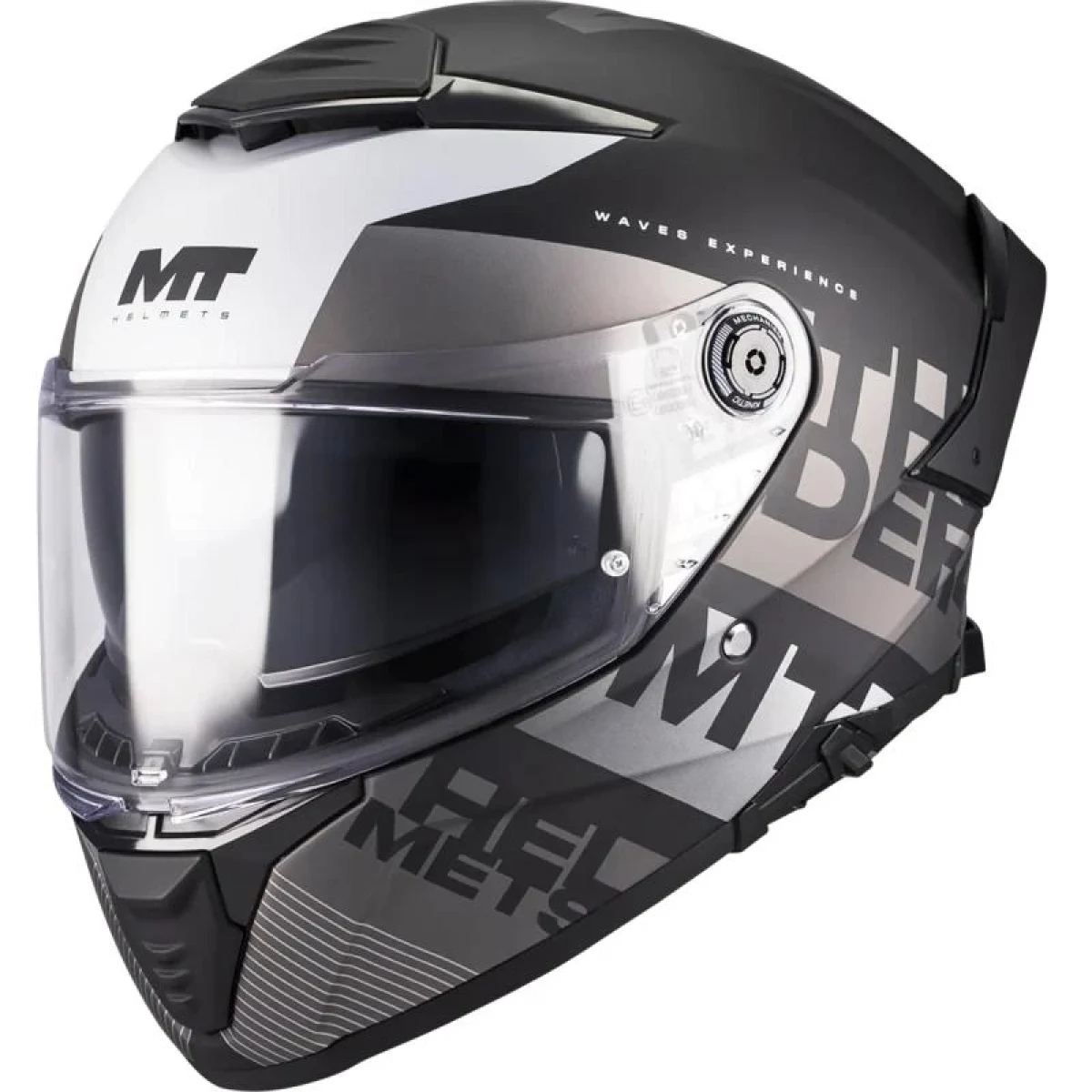 MT Helmets Integrální helma Thunder 4 SV Waves B2 matná černo-šedá - Velikost: 55-56 | Barva: Čierna · záber 1
