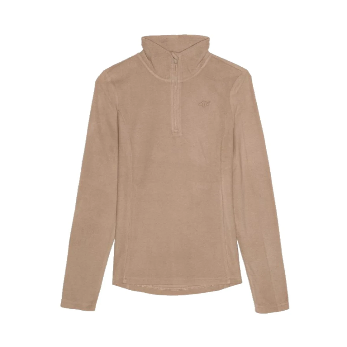 Dámská lyžařská fleece mikina 4F FLEECE UNDERWEAR-WAW24UFLEF048-82S-LIGHT BROWN · záber 5
