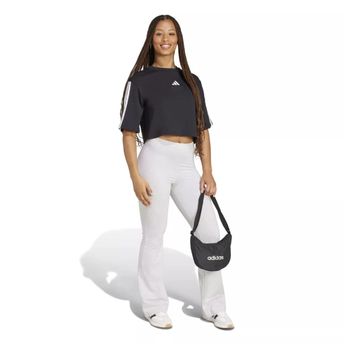 Dámske tričko s krátkym rukávom ADIDAS W 3S SJ TLR T BLACK WHITE · záber 3