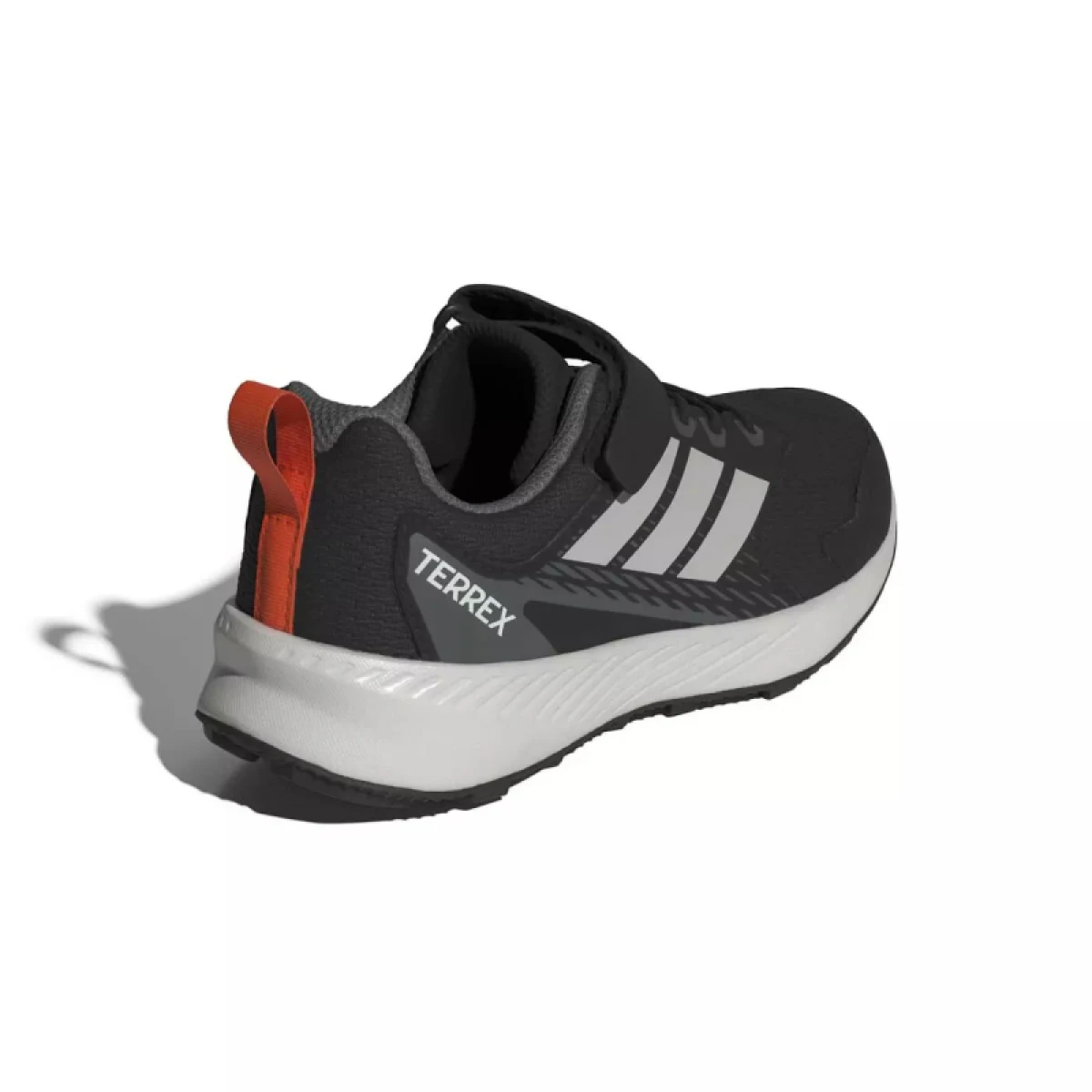 Detská nízka turistická obuv ADIDAS Terrex Tracefinder K core black grey one semi impact orang · záber 5