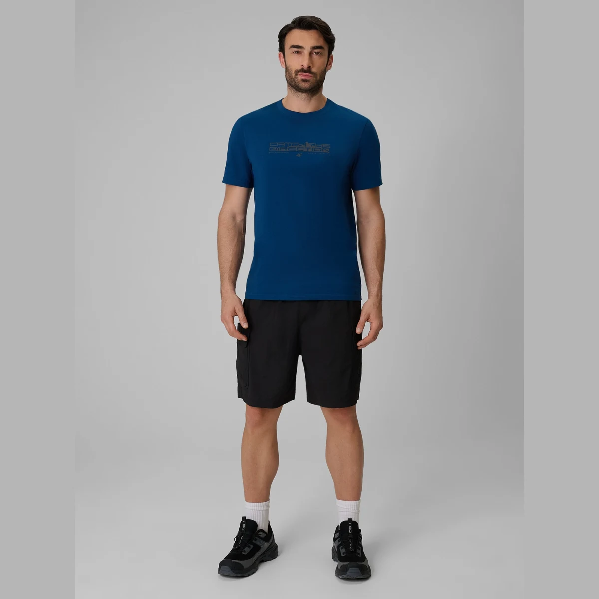 Pánské regular tričko s potiskem - tmavě modrá · záber 2