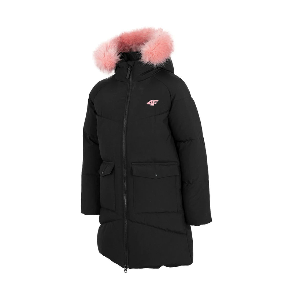 Dívčí bunda 4F JUNIOR GIRLS JACKET JKUDP004-20S-DEEP BLACK · záber 3