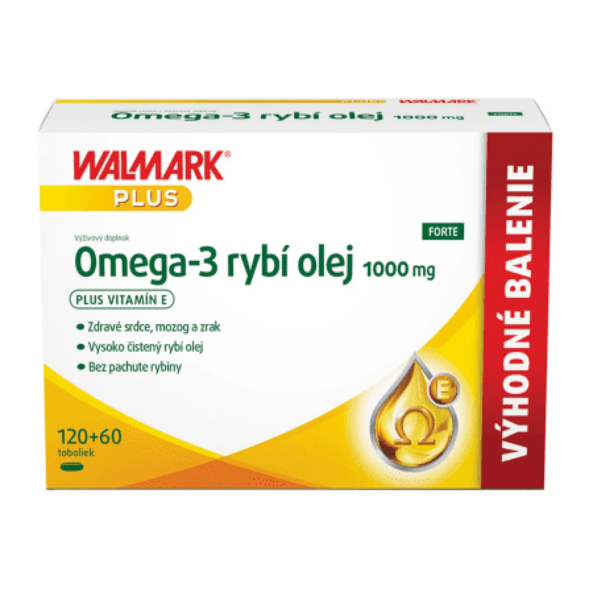 WALMARK Omega 3 rybí olej forte 180 kapsúl · záber 1