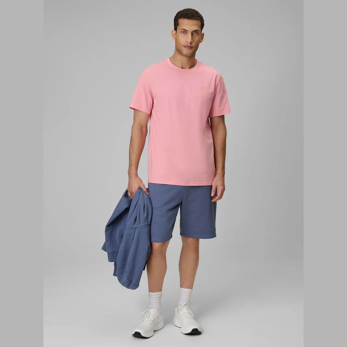 T-shirt regular hladký pánský - růžový · záber 2