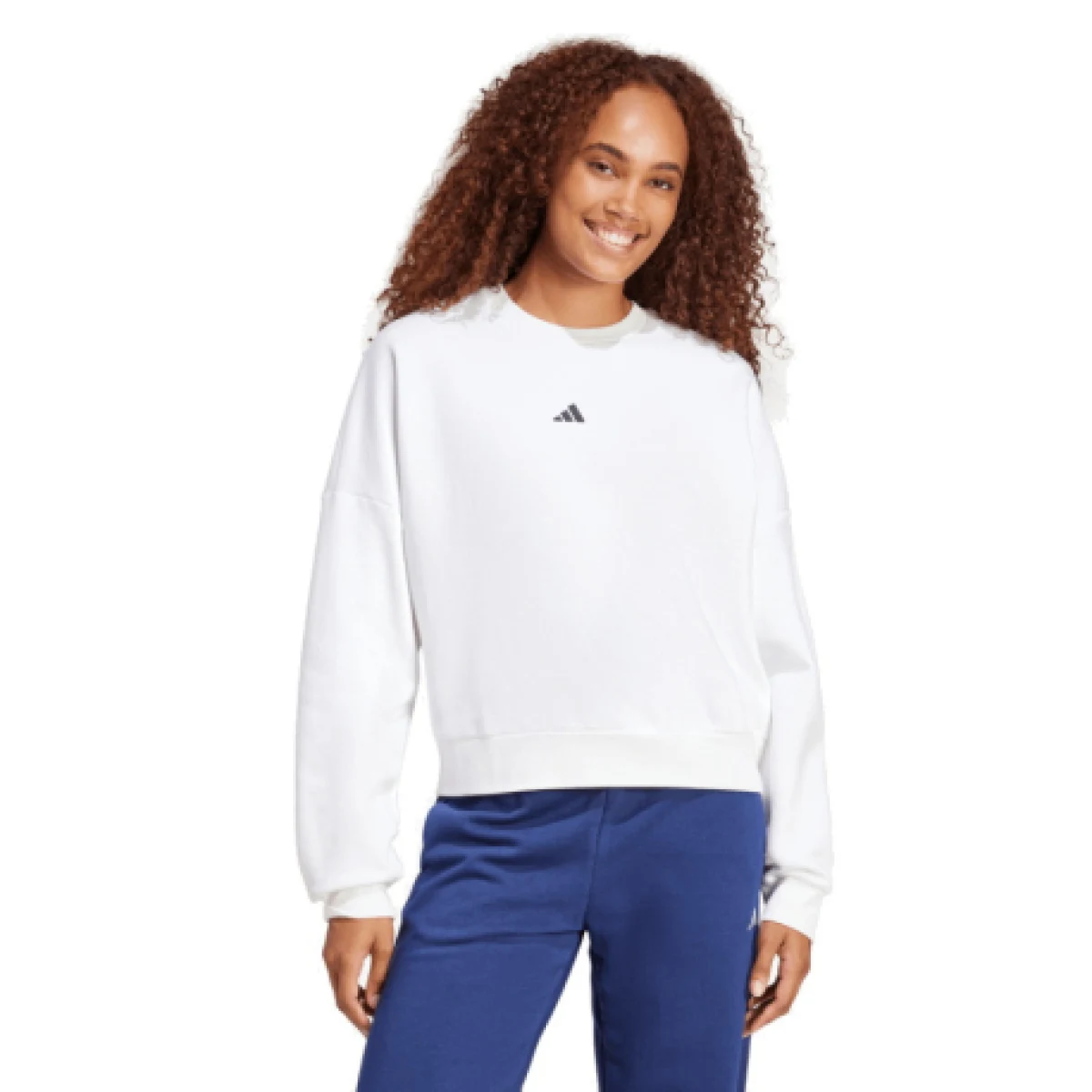 Dámská zateplená mikina ADIDAS W SL FC SWT WHITE BLACK · záber 1
