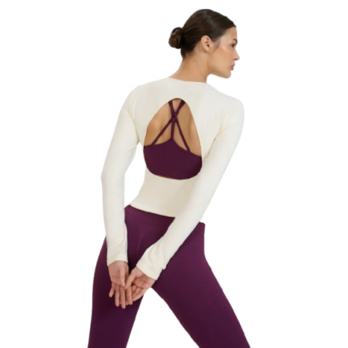 Dámské tréninkové tričko s dlouhým rukávem 4F LONGSLEEVE FNK F403-11S-OFF WHITE · záber 1