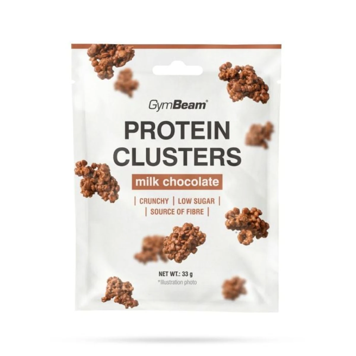 Protein Clusters - GymBeam - Вкус: Мляко с шоколад | Тегло: 0,33 g · záber 1