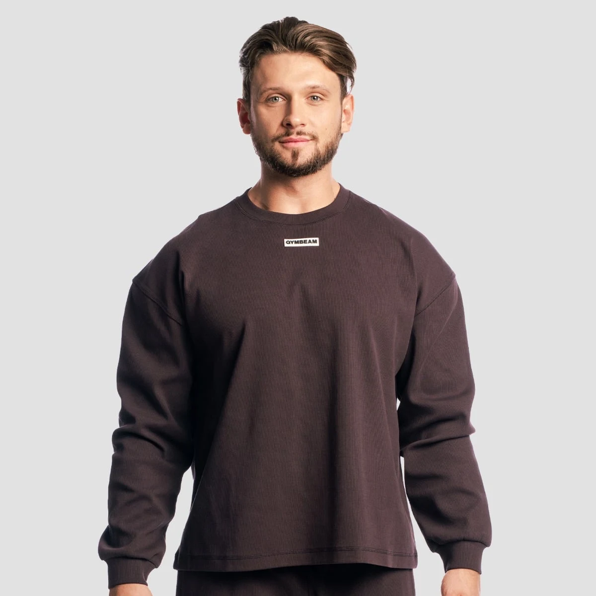 GymBeam Aura Jumper Tee Brown - Veličina: L | Boja: Smeđa | Težina: 0,64 g | Pakiranje: 26 · záber 1