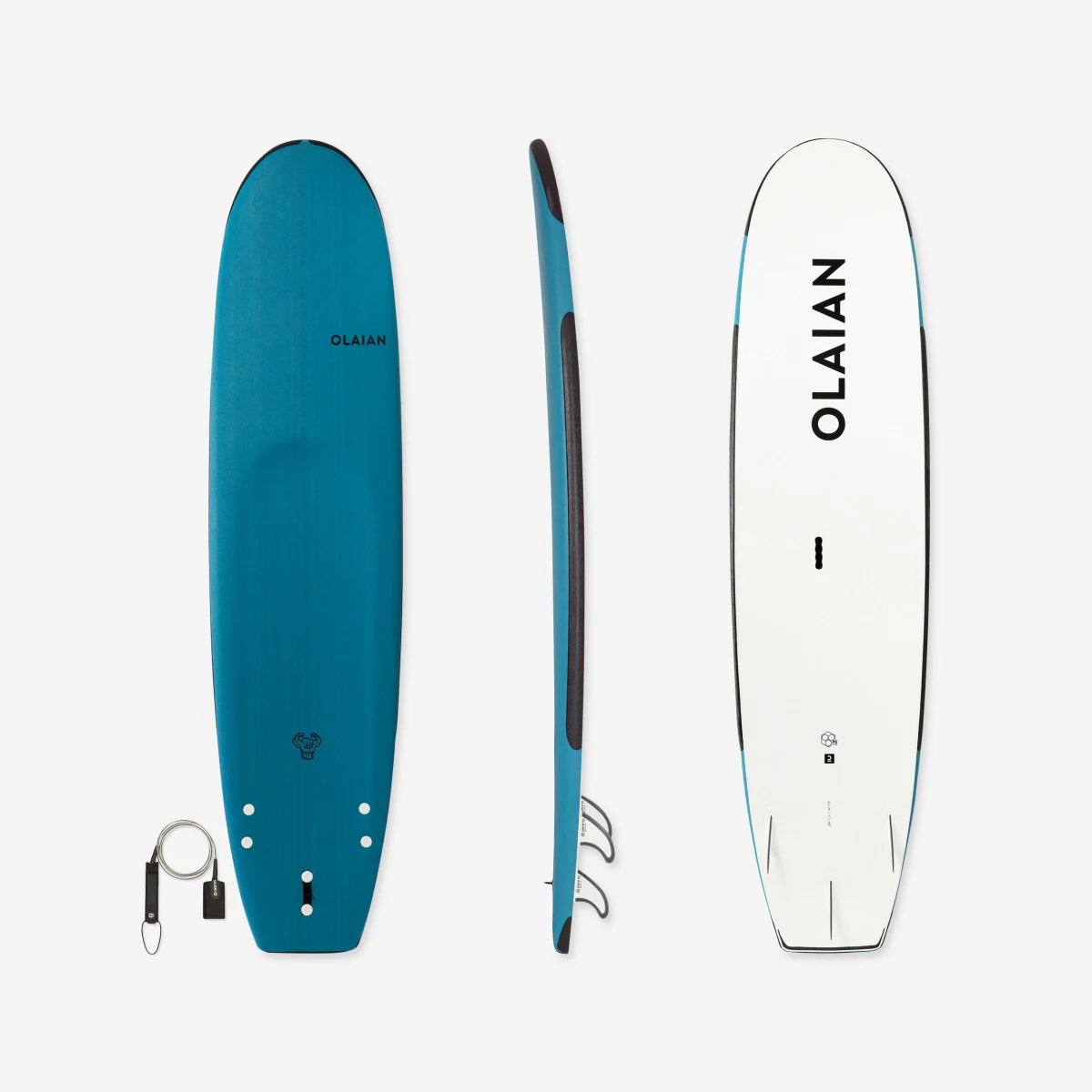 DECATHLON Penový surf 100 vystužený 8'2" 100 l + leash bez · záber 1