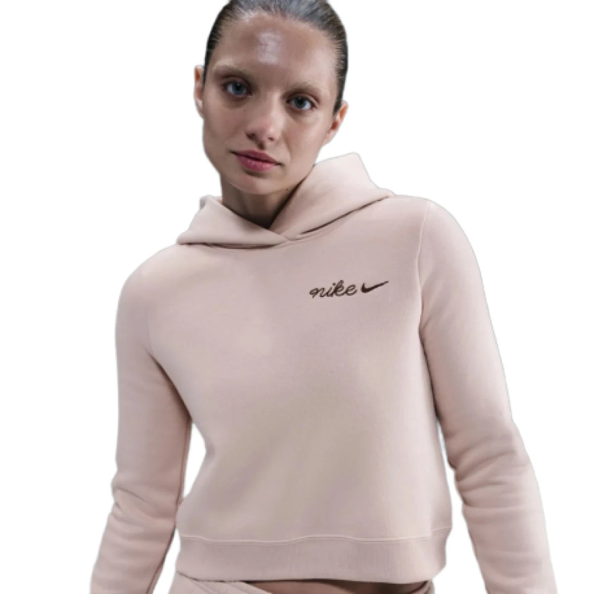 Dámska mikina s kapucňou NIKE W NSW PHNX FLC SHRUNKEN HOODIE SILT RED · záber 1