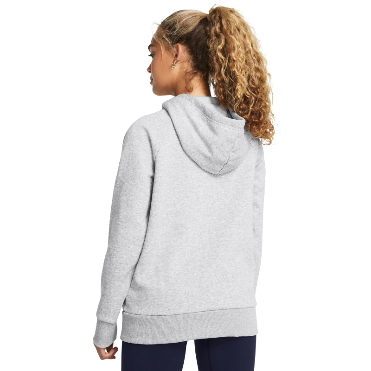 Dámská zateplená mikina s kapucí UNDER ARMOUR Rival Fleece Wordmark Hoodie-GRY · záber 2