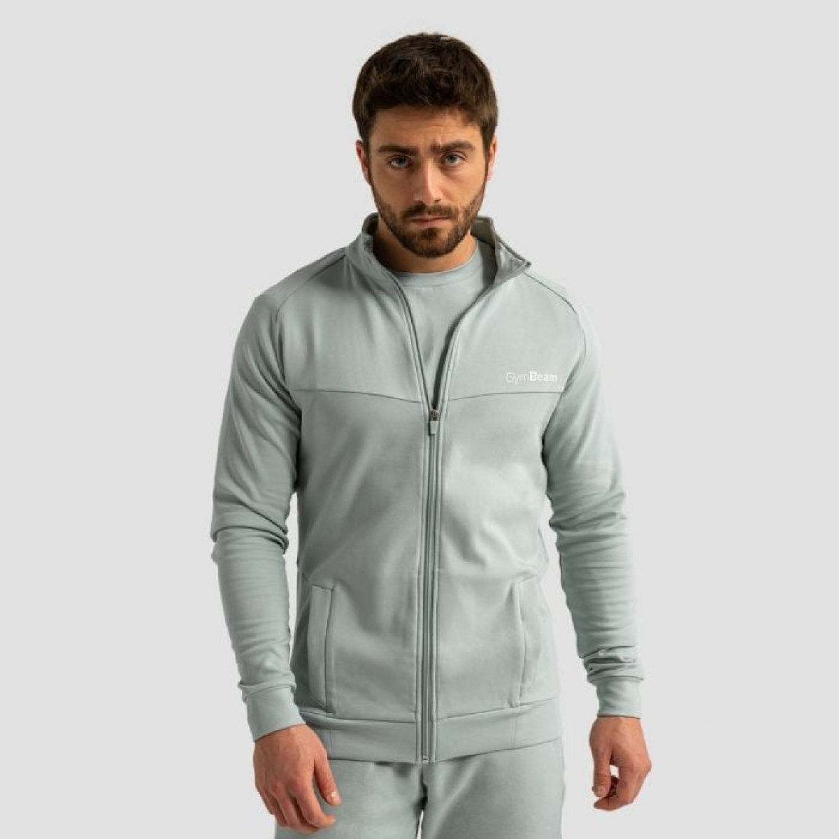 GymBeam Mikina so zipsom Limitless Eucalypt LL · záber 1