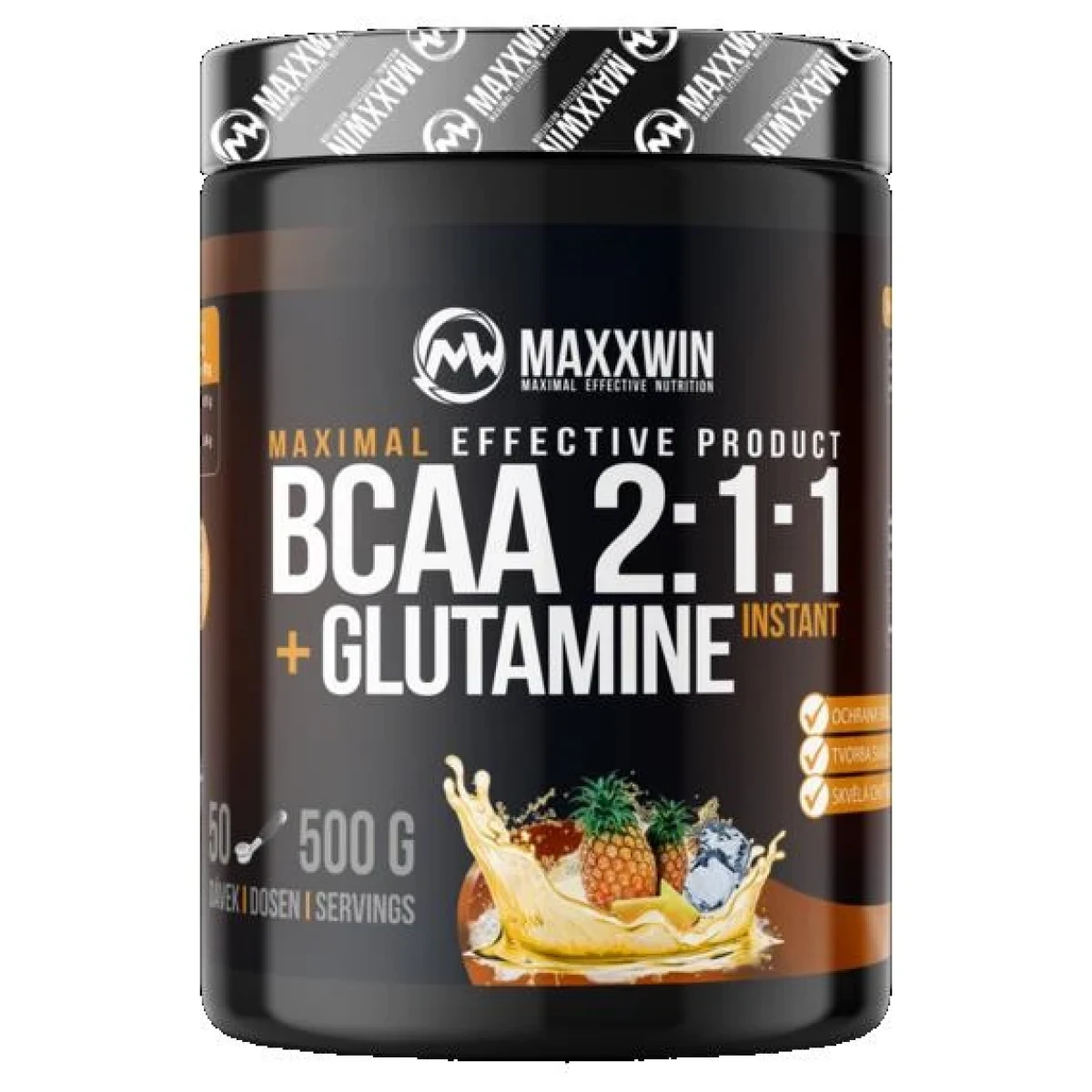 MaxxWin BCAA + Glutamine 500g - Barva: Zelená | Příchuť: Zelené jablko · záber 1