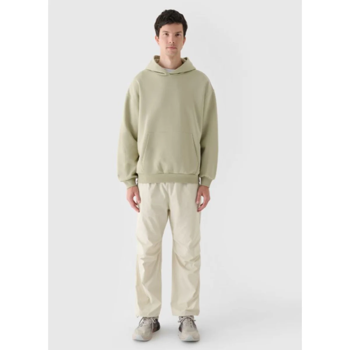 Pánská mikina s kapucí 4F SWEATSHIRT-WAW24TSWSM1311-44S-OLIVE · záber 5