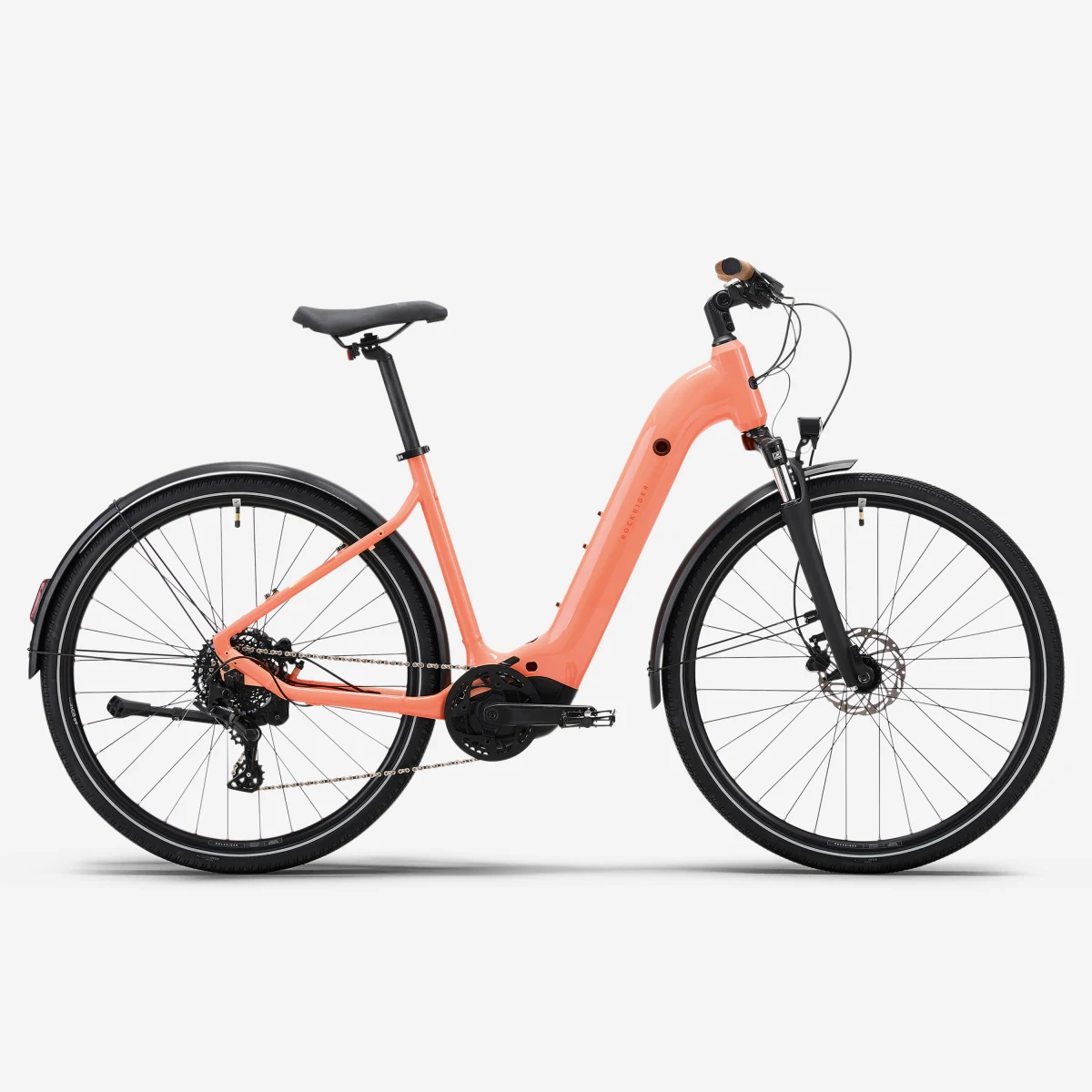 ROCKRIDER Trekingový elektrobicykel E-ACTV 500 LF oranžový S · záber 1