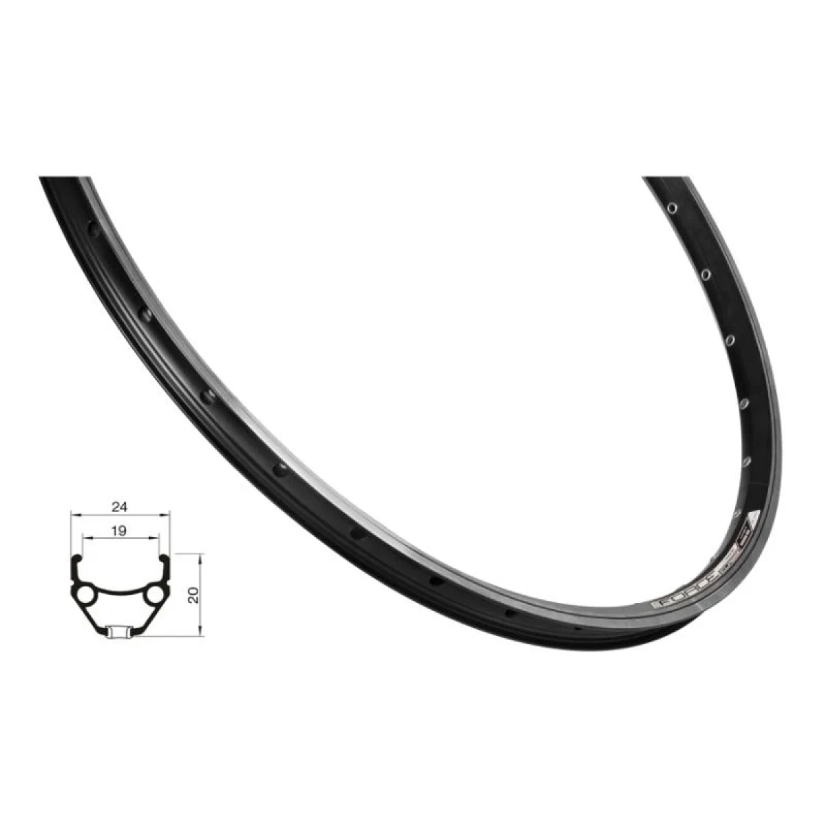 Force Ráfek CLASSIC 559x19 36děr, černý · záber 1