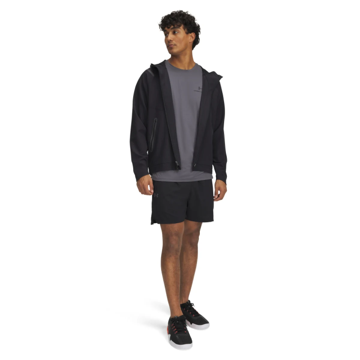Pánské tréninkové kraťasy UNDER ARMOUR Vanish Woven 6in Graphic Sts-BLK · záber 4