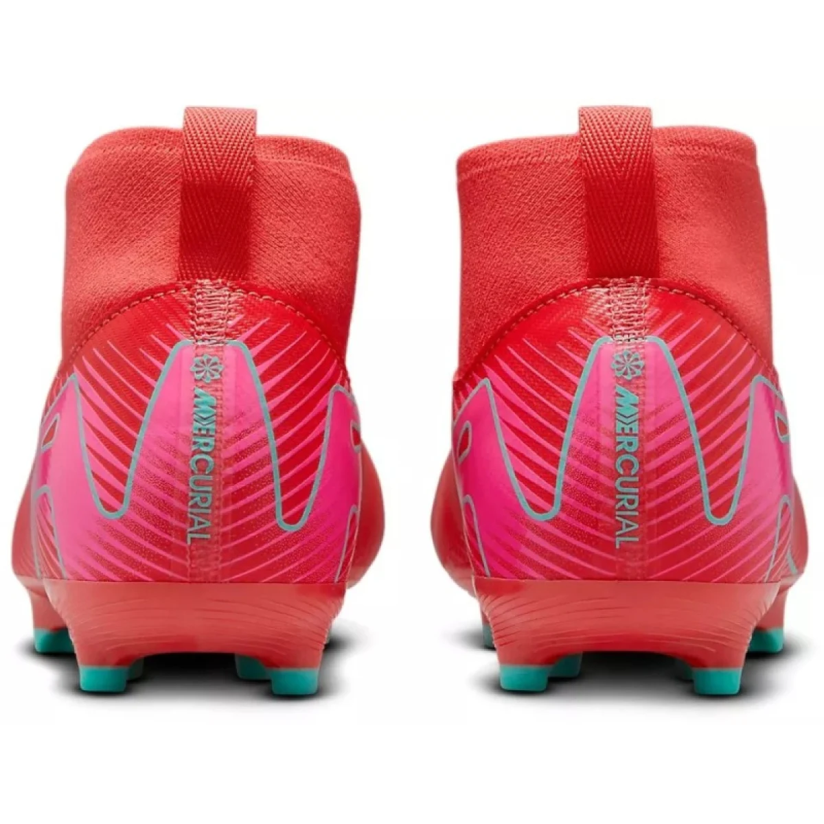 Chlapecké fotbalové kopačky outdoorové NIKE Mercurial Superfly 10 Academy Jr FG MG ember glow aurora green · záber 5