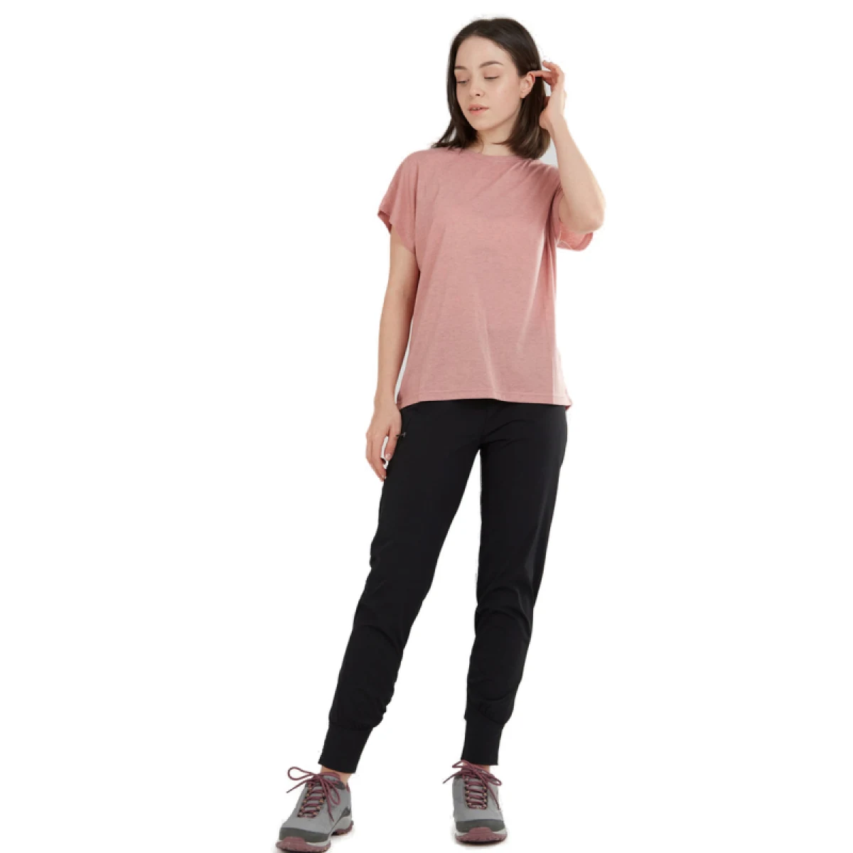 Dámské turistické tričko s krátkým rukávem FUNDANGO Rush T-shirt-385-mauve · záber 3