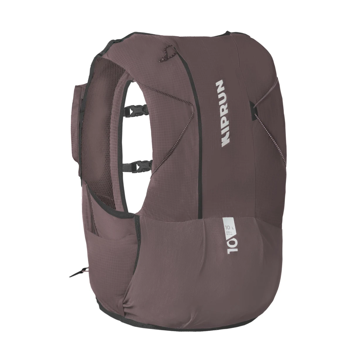KIPRUN Unisex bežecká trailová vesta BAG 900 10 l hnedá + hydrovak 1 l XL · záber 1