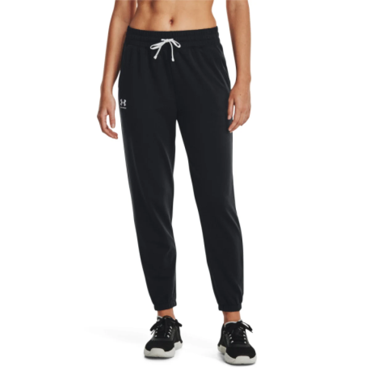Dámské tepláky UNDER ARMOUR Rival Terry Jogger-BLK · záber 1