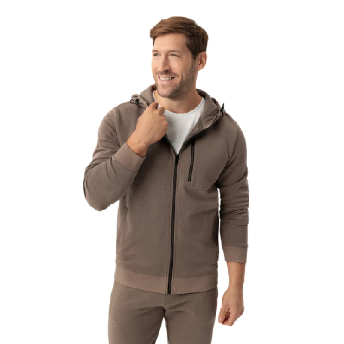 Pánská mikina se zipem VOLCANO B-BOGY-BEIGE · záber 1