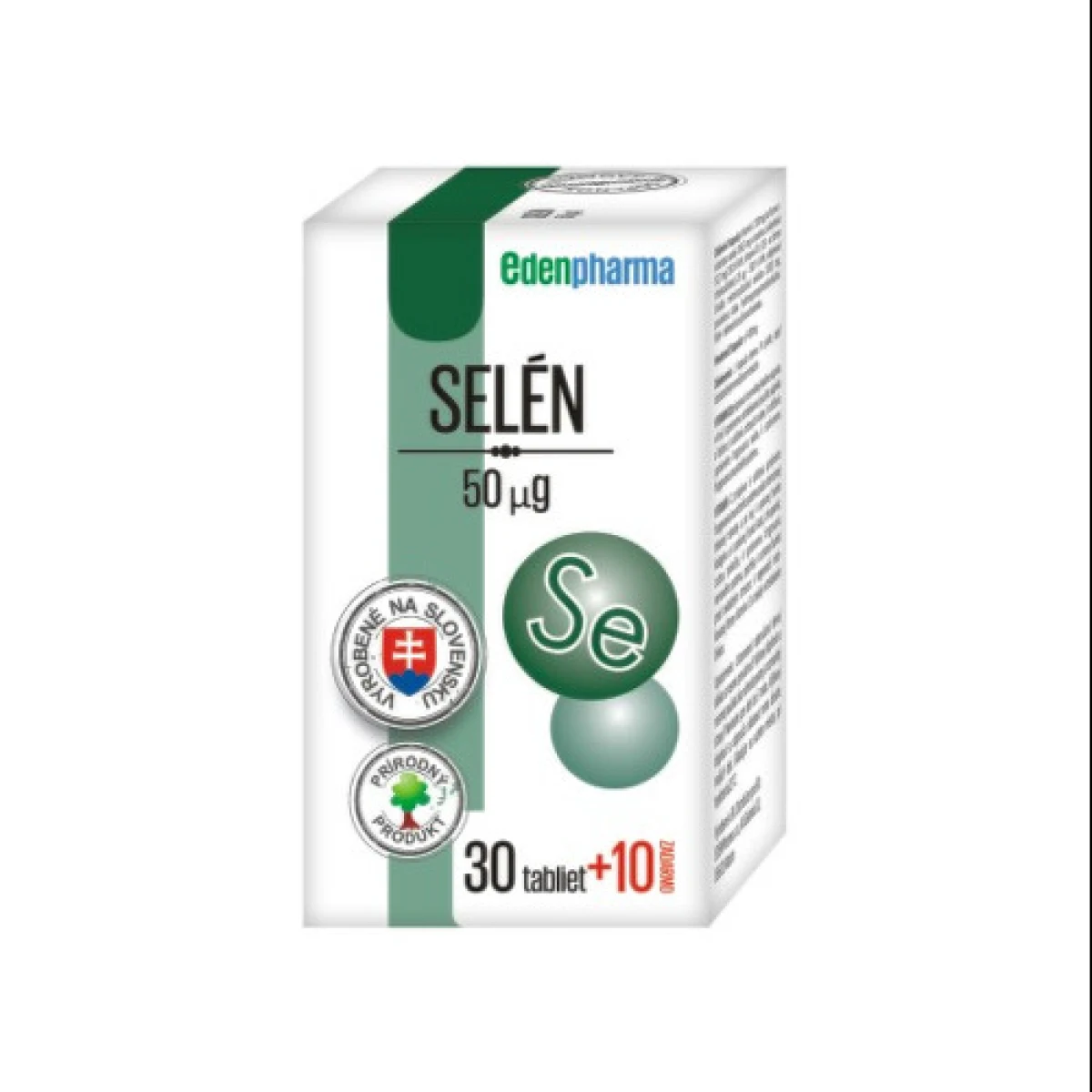 EDENPHARMA Selén 50 µg 30 + 10 tabliet ZADARMO · záber 1