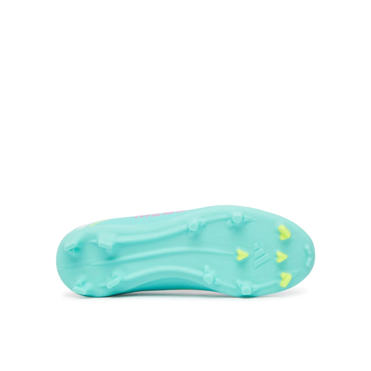 Chlapčenské futbalové kopačky outdoorové ADIDAS F50 Messi Club Jr FG MG cloud white lucid pink flash aqua · záber 5