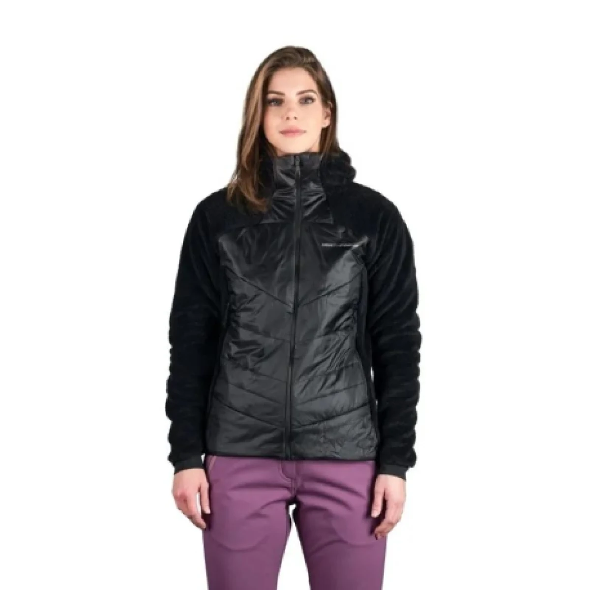 Dámska zateplená turistická mikina so zipsom NORTHFINDER TAMMI-270blackblack · záber 1