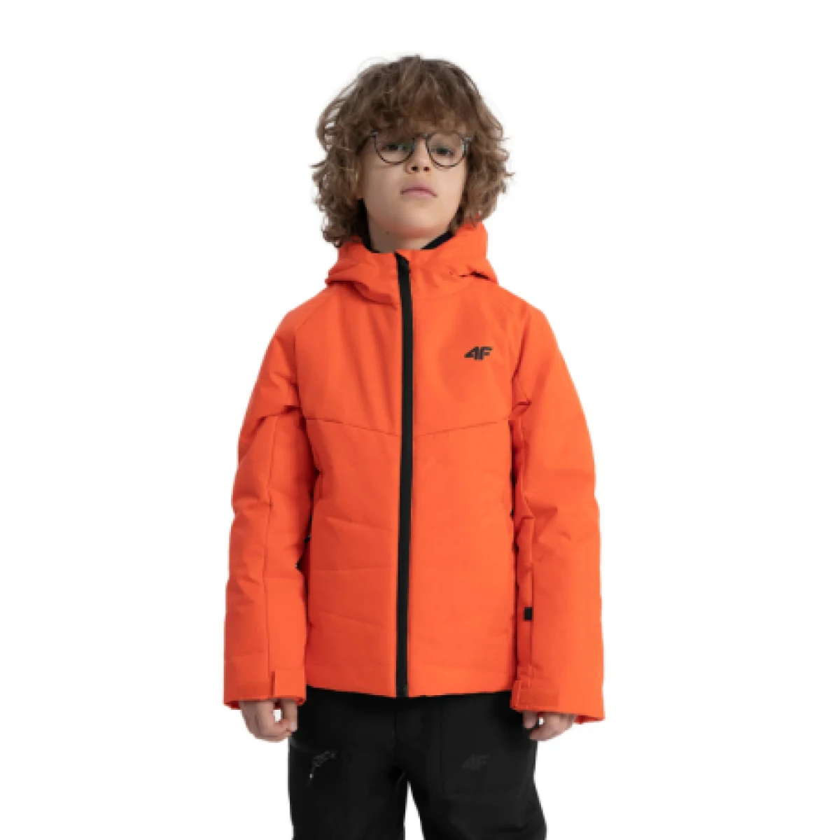 Chlapecká lyžařská bunda 4F JUNIOR TECHNICAL JACKET-JAW23TTJAM298-70S-ORANGE · záber 1