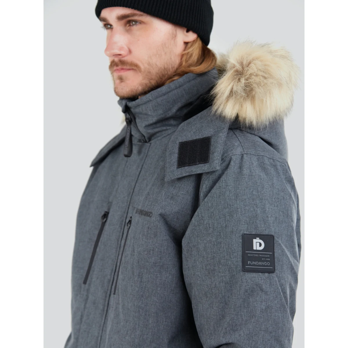 Pánská bunda FUNDANGO Spirit Parka Jacket-745-grey heather · záber 2