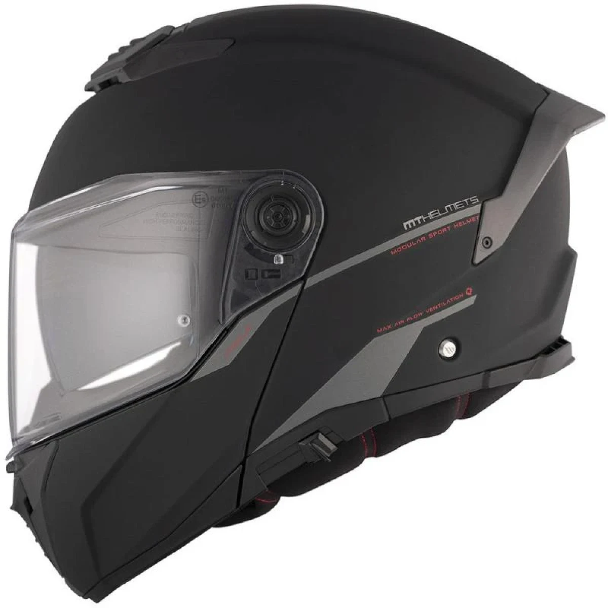 MT Helmets Vyklápěcí helma ATOM 2 SV SOLID A1 černá matná - Velikost: 57-58 | Barva: Čierna · záber 1