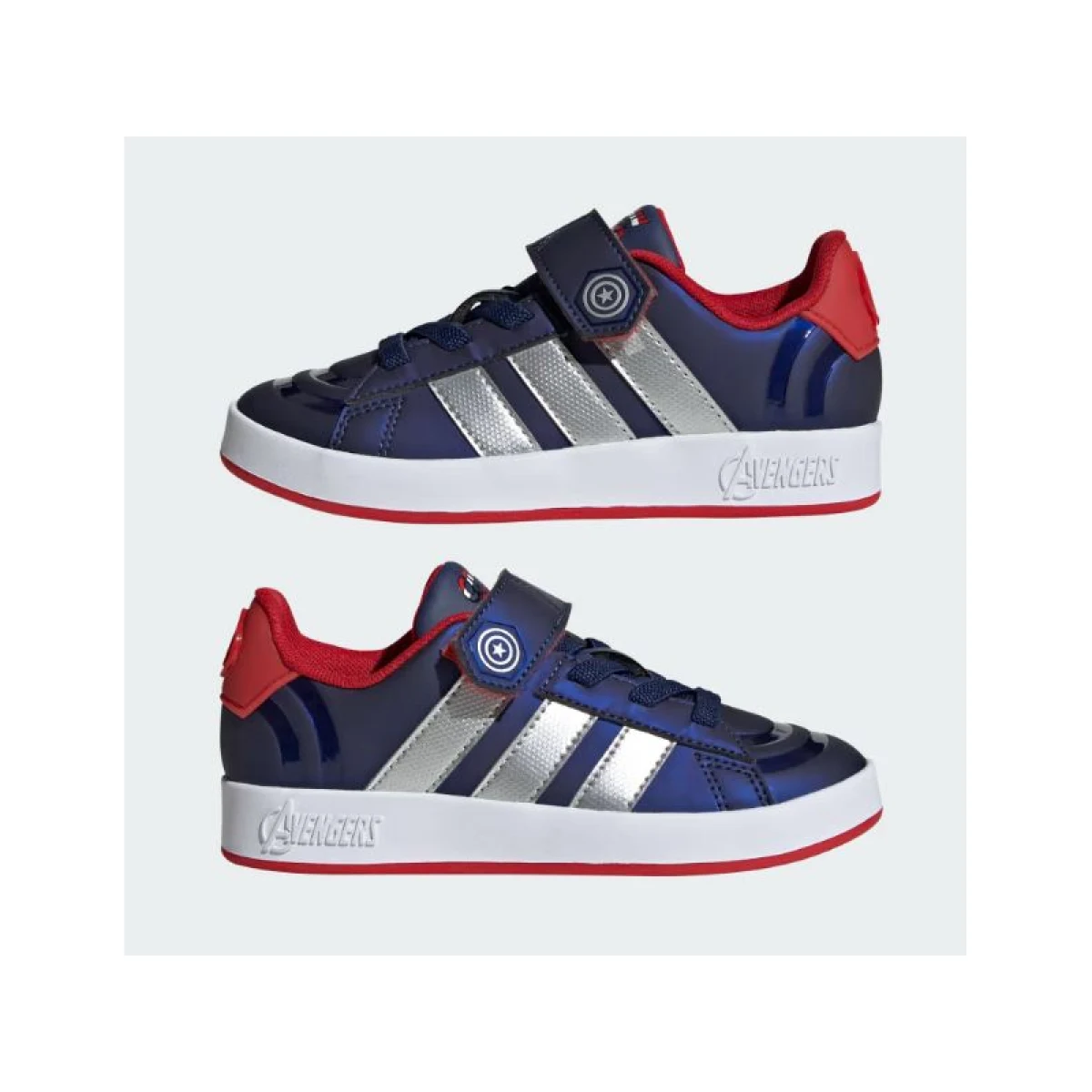 Chlapčenská rekreačná obuv ADIDAS Grand Court Captain America K dark blue matte silver better scarlet · záber 4