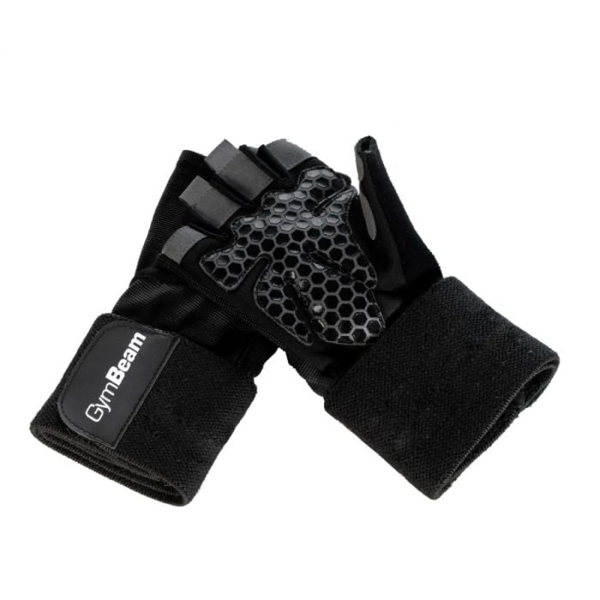 Дамски ръкавици за фитнес Guard Black - GymBeam · záber 1