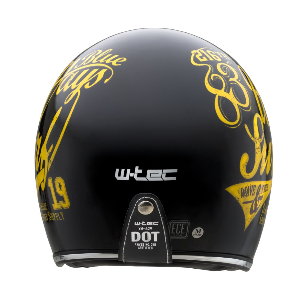 Moto prilba W-TEC Café Racer - Veľkosť: 53-54, XS | Farba: 3Ways Surf · záber 3