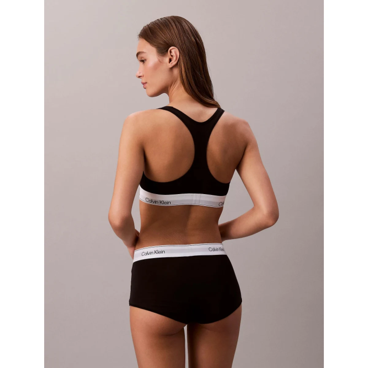 Dámska podprsenka CALVIN KLEIN Unlined Bralette Icon Cotton Modal black · záber 5