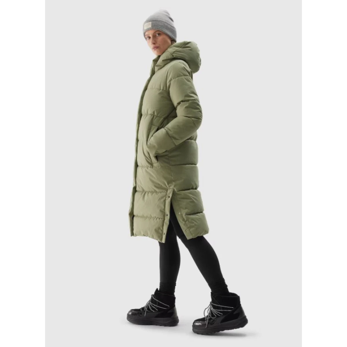 Dámská bunda 4F DOWN JACKET-WAW24TDJAF476-43S-KHAKI · záber 5