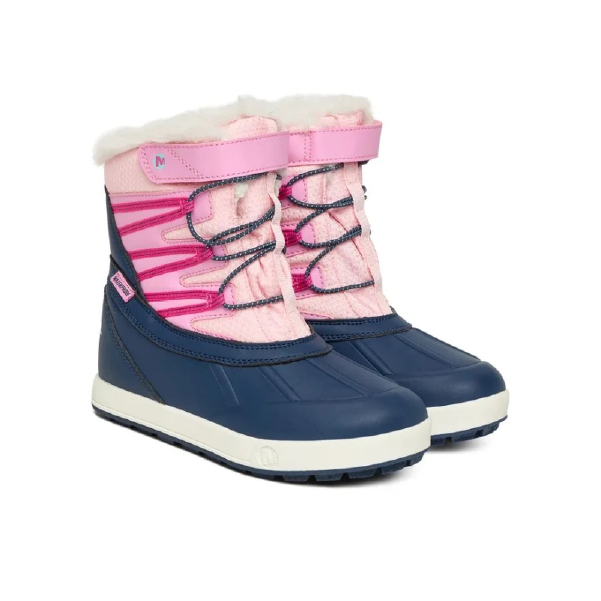 Dievčenské vysoké zimné topánky MERRELL Snow Bank 5.0 WTRPF K navy pink · záber 2