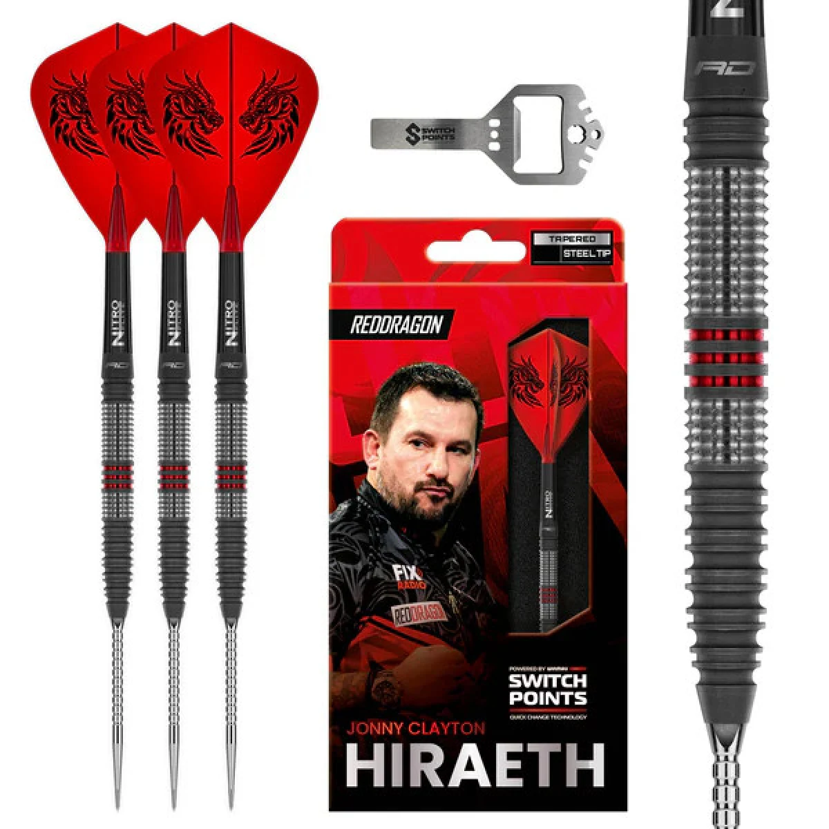 Dart szett Red Dragon steel Jonny Clayton Hiraeth Switch Point 22g 90% · záber 1
