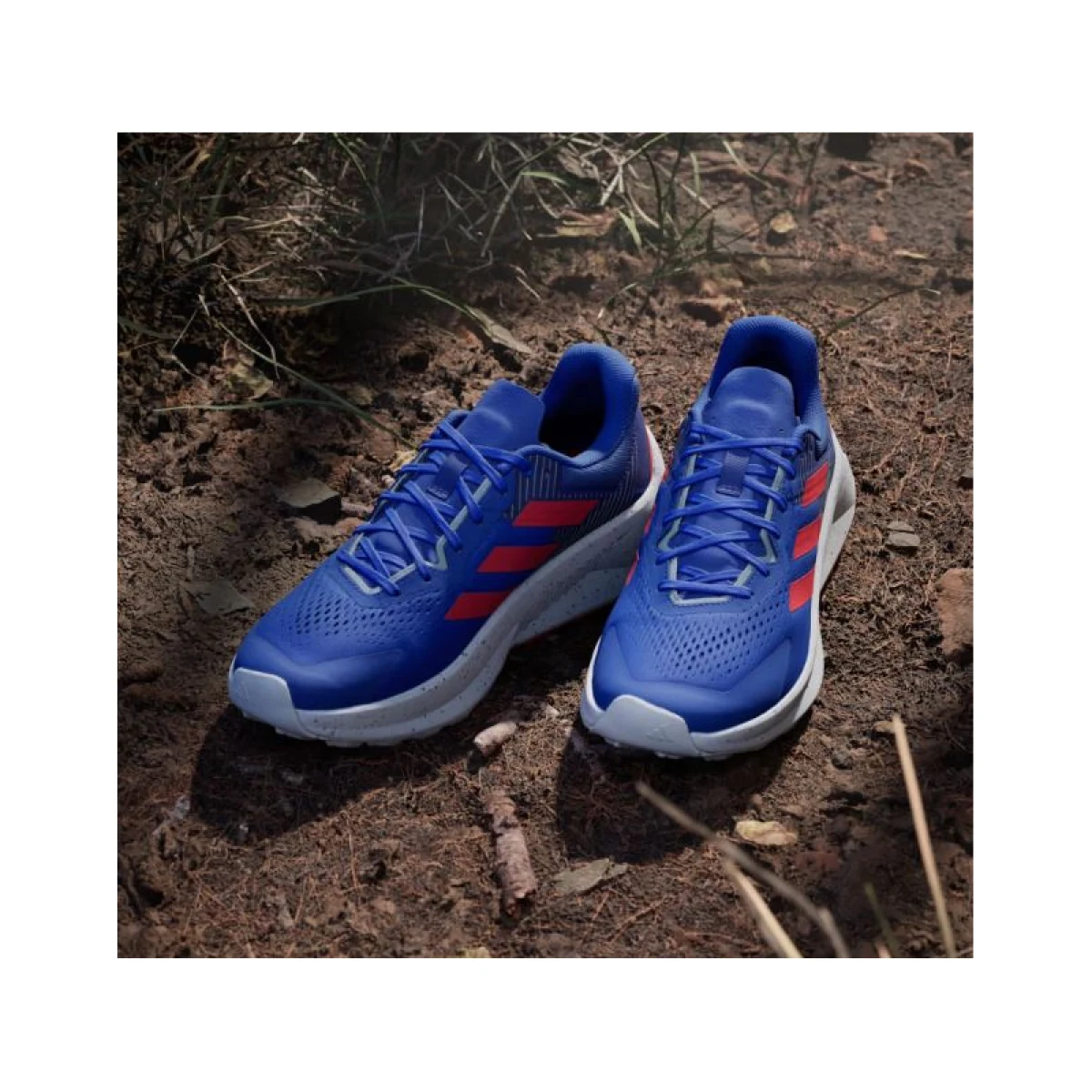 Pánská běžecká trailová obuv ADIDAS Terrex Soulstride Flow M dash grey pure ruby semi lucid blue · záber 3