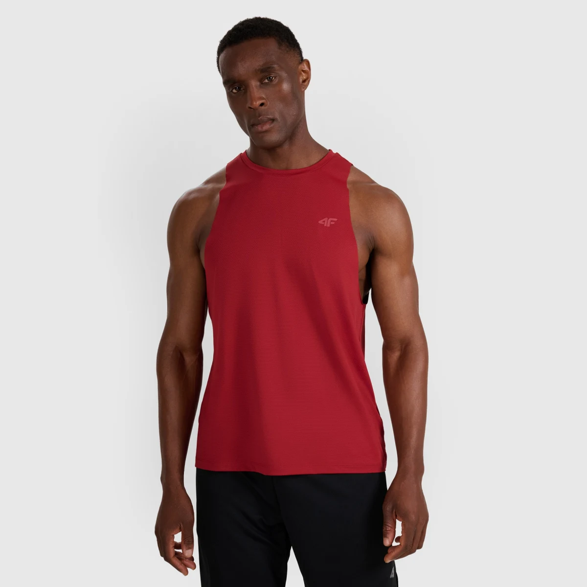Pánský rychleschnoucí tréninkový tank top - červený · záber 1