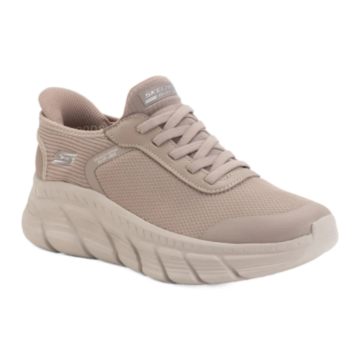 Dámska rekreačná obuv SKECHERS Bobs B Flex Hi Linear Force Slip-Ins W taupe · záber 1