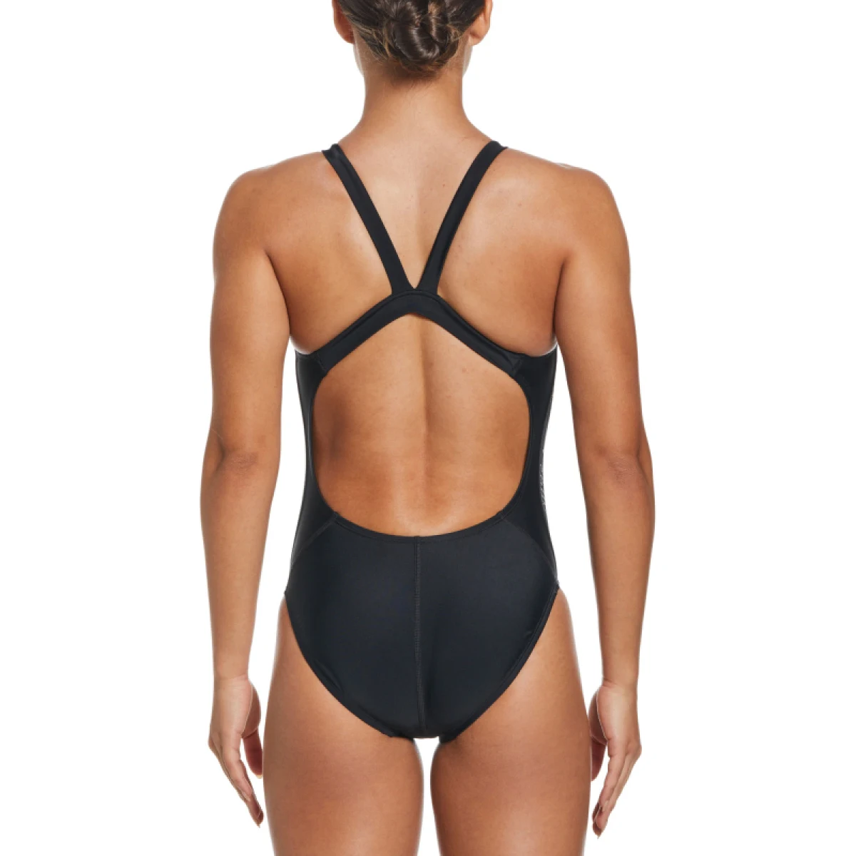 Dámské plavecké jednodílné plavky NIKE SWIM LOGO TAPE FASTBACK OP BLAC-BLACK · záber 2