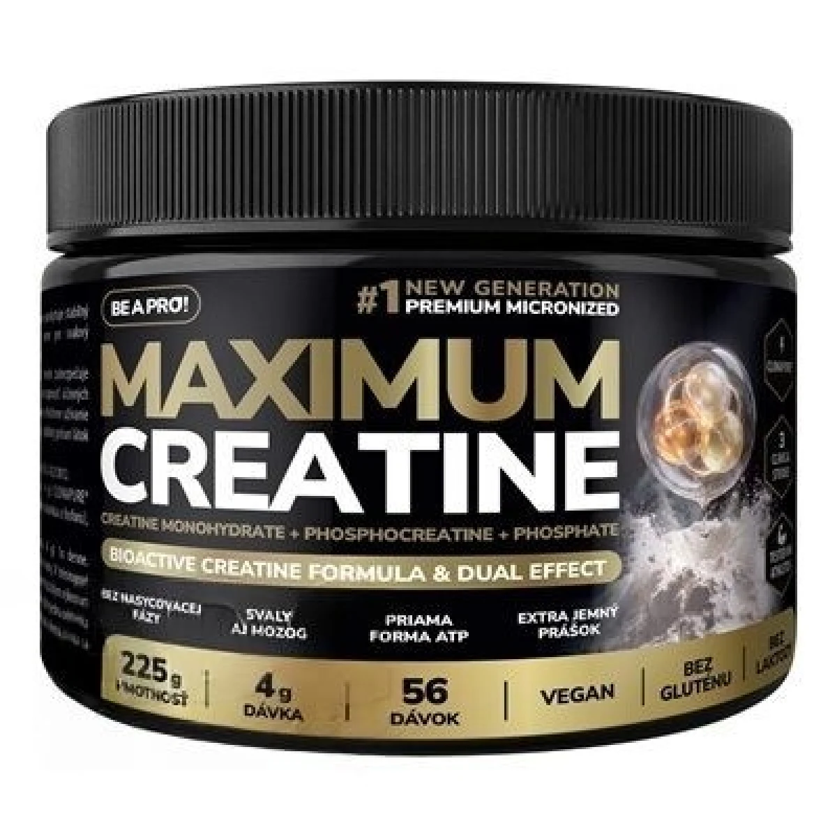 BE A PRO! Maximum creatine dual effect prášok 225 g · záber 1