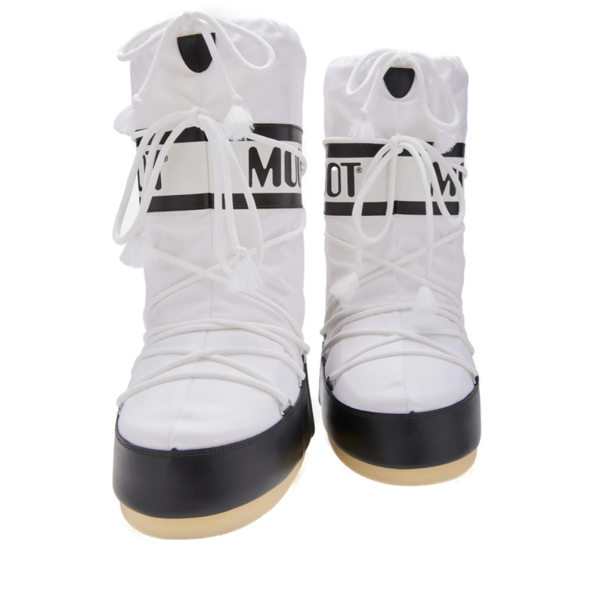 Vysoké zimní boty MOON BOOT MB ICON NYLON, NA02 BLACK WHITE · záber 2