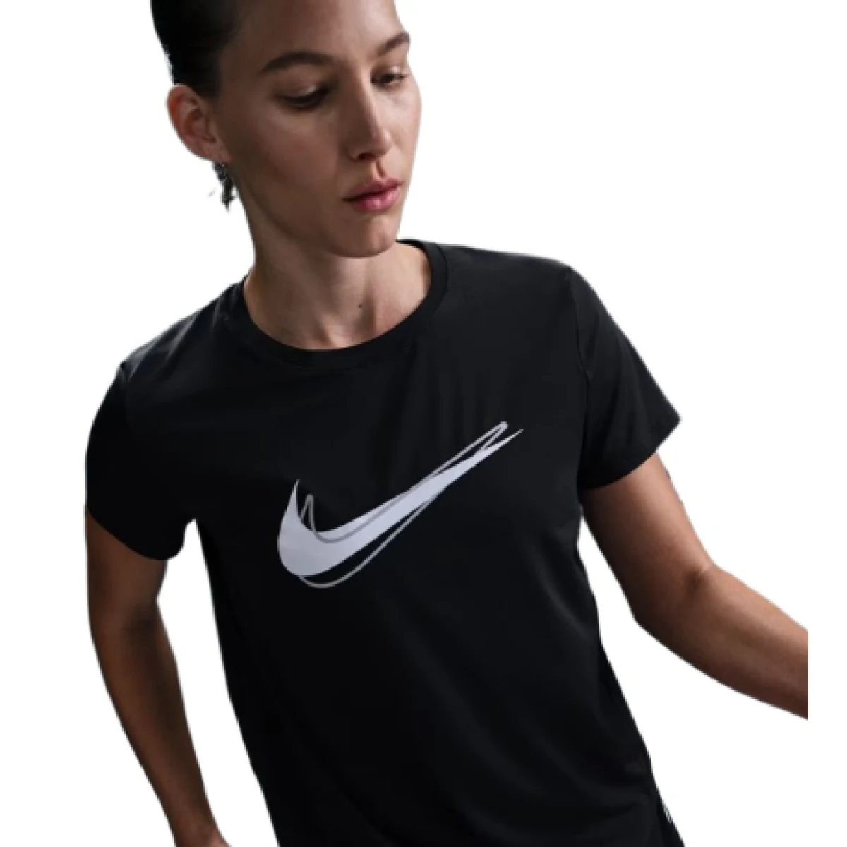 Dámské běžecké tričko s krátkým rukávem NIKE W NK ONE SWSH HBR DF SS TOP · záber 1